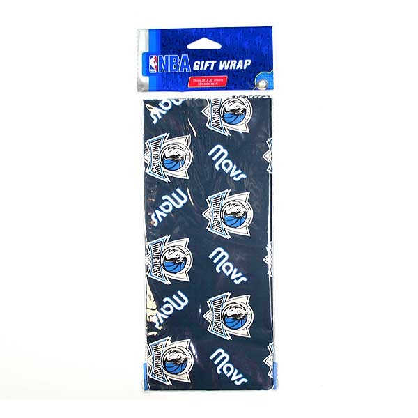 Dallas Mavericks Wrapping Paper - 3Sheets of 30"x20" Per Pack - 36 Packs For $21.60 - Dallas Mavericks