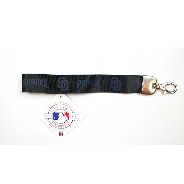 San Diego Padres - Black Wrister Style Keychains - 6 For $15.00 - Wholesale San Diego Padres Products - Padres Merchandise