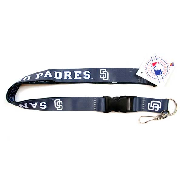 San Diego Padres Lanyards - Reverse POP 2Sided Team Color - 12 For $24.00 - Wholesale San Diego Padres Products - Padres Merchandise
