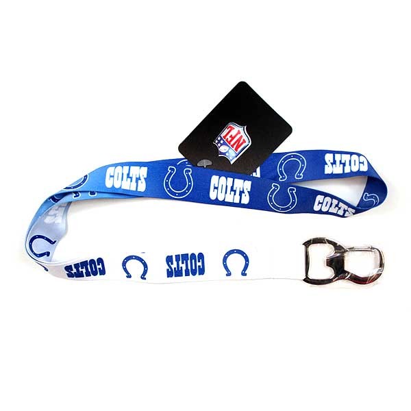 Indianapolis Colts Bottle Opener - Faded Bottle Opener Lanyards - 6 For $18.00 - Wholesale Indianapolis Colts Products - Colts Merchandise 2