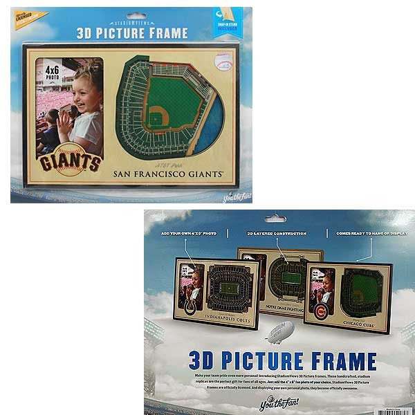 San Francisco Giants Products - 3D Stadium View 12"x8" Picture Frame Collectable - 2 For $12.00 - Wholesale San Francisco Giants Products - Giants Merchandise