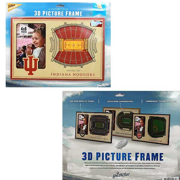 Indiana Hoosiers Products - 12"x8" - 3D Stadium View Picture Frame - 2 For $12.00 - Indiana University Hoosiers