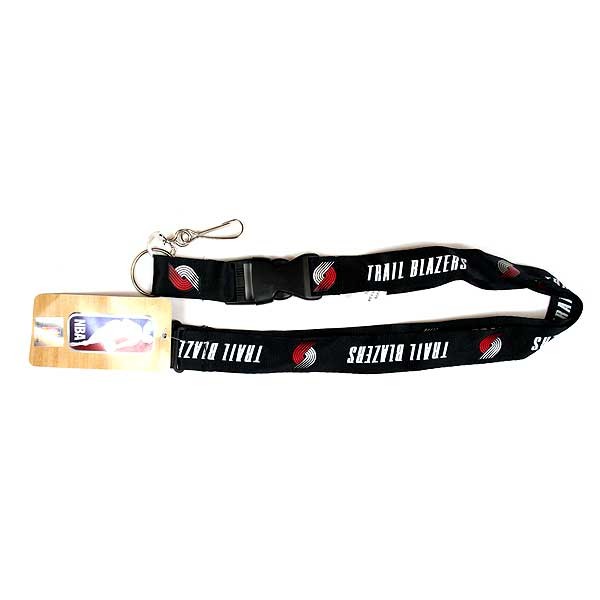 Portland Trailblazers Lanyards - Black Lob Style Clip - 6 For $18.00 - Portland Trailblazers