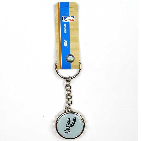 San Antonio Spurs Keychains - Bottle Cap Keychains - 12 For $24.00 - San Antonio Spurs