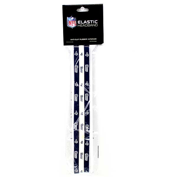 Los Angeles Rams Women's Gear - 3Pack Elastic Headband Set - 6 Sets For $15.00 - Wholesale Los Angeles Rams Products - Rams Merchandise