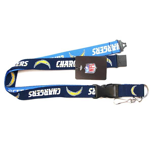 Los Angeles Chargers Lanyards - Reversible Blue/Light Blue - 6 For $18.00 - Wholesale Los Angeles Chargers Products - Chargers Merchandise 2
