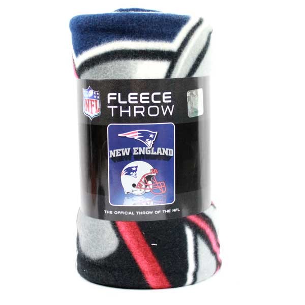 New England Patriots Blankets - 50"x60" GridIron Style - 2 For $18.00 - Wholesale New England Patriots - Patriots Merchandise
