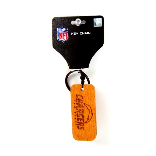 Blowout - SAN DIEGO Chargers - Wood Engraved Keychains - 24 For $6.00 - Wholesale Los Angeles Chargers Products - Chargers Merchandise