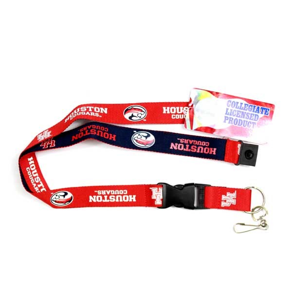 Houston Cougars Lanyards - Reversible Team Lanyards - 12 For $24.00 - Houston Cougars