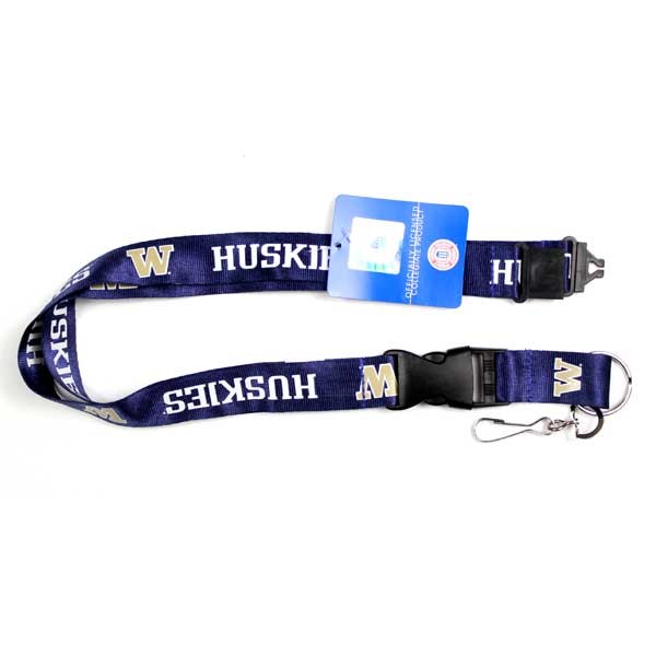 Washington Huskies Lanyards - Purple 2Sided Team Color Lanyards - 12 For $24.00 - Washington Huskies