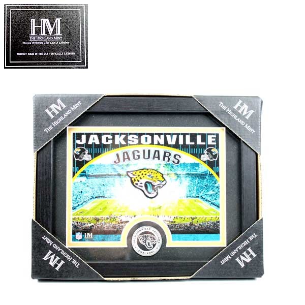 Jacksonville Jaguars Collectibles - 11"x9" Photo Frame With Minted Coin - Highland Mint - 2 For $24.00 - Wholesale Jacksonville Jaguars Product - Jaguars Merchandise