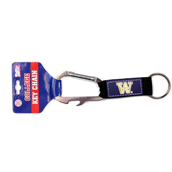 Washington Huskies Keychains - Hiker Clip Style - 12 For $18.00 - Washington Huskies