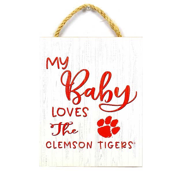 Clemson Tigers Signs - 8"x10" Baby Love Style - Wooden Signs - 6 For $21.00 - Clemson Tigers