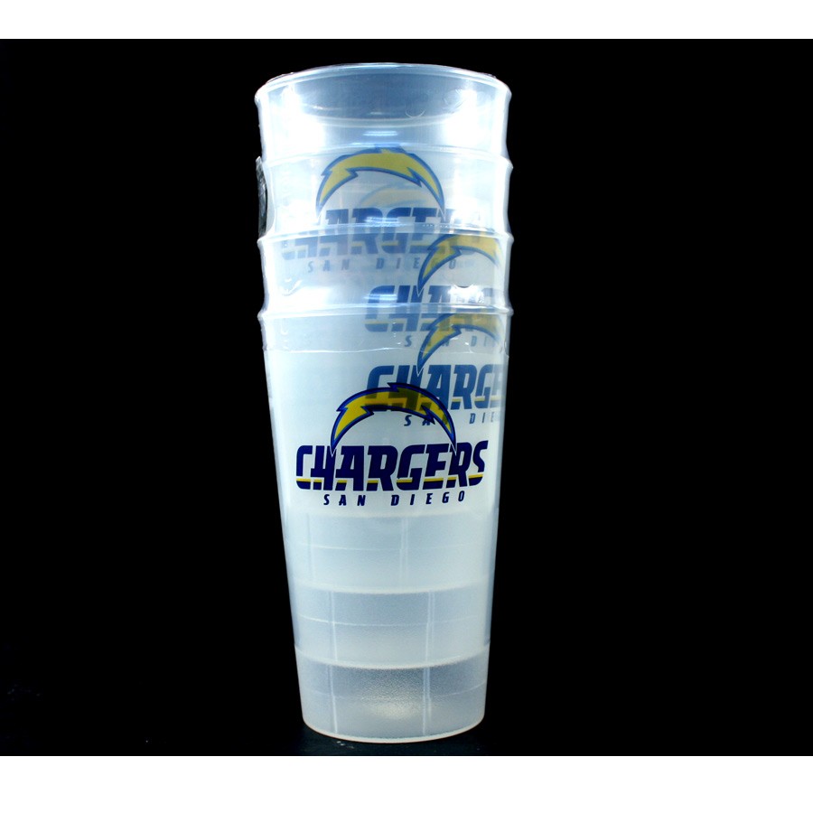 Blowout - SAN DIEGO Chargers Tumblers - 4Pack 16OZ Tumbler Sets - 12 Sets For $12.00 - Wholesale Los Angeles Chargers Products - Chargers Merchandise 2