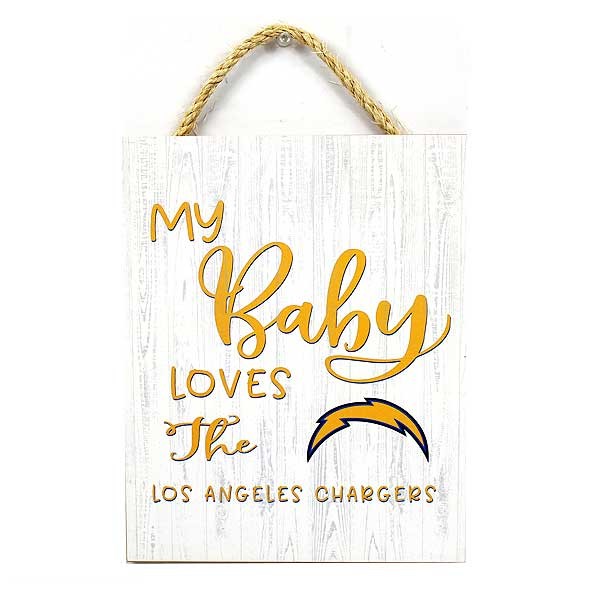 Los Angeles Chargers Signs - 8"x10" Baby Love Style - Wooden Signs - 6 For $21.00 - Wholesale Los Angeles Chargers Products - Chargers Merchandise