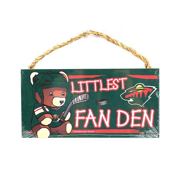 Minnesota Wild Signs - 10"x8" Cutest Little Fan - Wooden Signs - 6 For $21.00 - Minnesota Wild