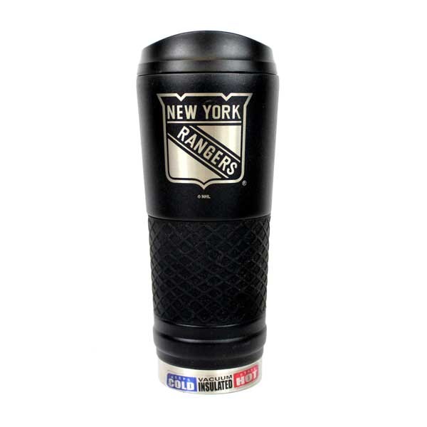 New York Rangers Travel Mugs - 24OZ Black Matte Stealth - Stainless - Vacuum Seal - 2 For $20.00 - New York Rangers