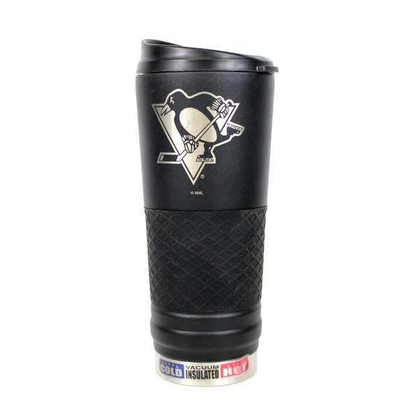 Pittsburgh Penguins Travel Mugs - 24OZ Black Matte Stealth - Stainless - Vacuum Seal - 2 For $20.00 - Pittsburgh Penguins