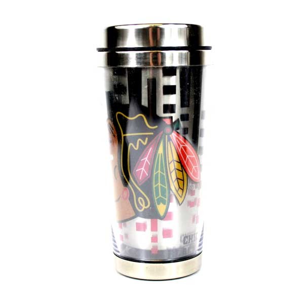 Chicago Blackhawks Drinkware - 16OZ Dot Style Travel Tumbler  - 2 For $15.00 - Chicago Blackhawks