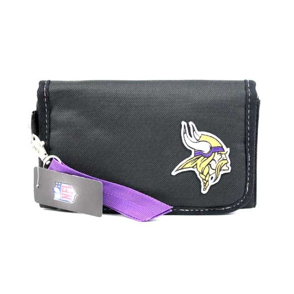 Minnesota Vikings - Black Clutch Wallet - 4 For $20.00 - Wholesale Minnesota Vikings Products - Vikings Merchandise 2