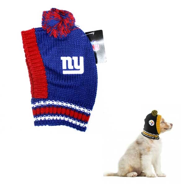 New York Giants Products - Pet Knit Beanies - 6 For $30.00 - Wholesale New York Giants Product - Giants Merchandsie