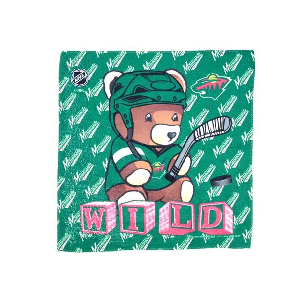 Minnesota Wild Towels - 15"x15" The Bear Rally Towels - 12 For $30.00 - Minnesota Wild