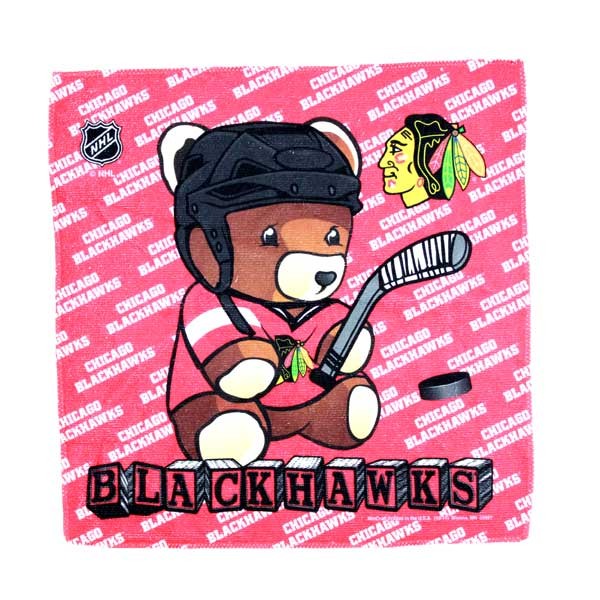 Chicago Blackhawks Towels - 15"x15" - The Baby Bear Rally Towel - 12 For $30.00 - Chicago Blackhawks