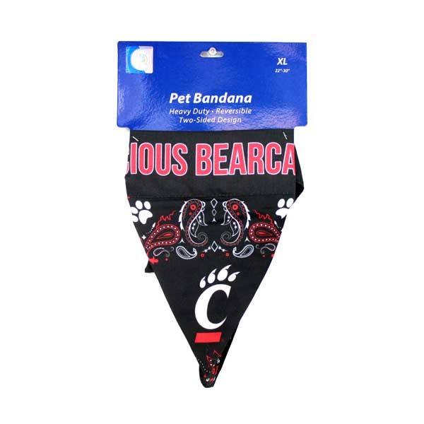 Cincinnati Bearcats Pet Products - Cloth Pet Bandanas - 12 For $30.00 - Cincinnati Bearcats