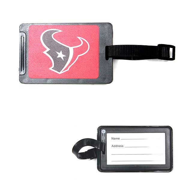 Houston Texans - Color Block Style Luggage Tags - 12 For $24.00 - Wholesale Houston Texans Products - Texans Merchandise