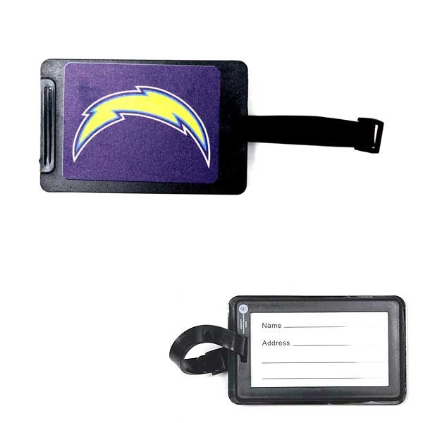 Los Angeles Chargers Luggage Tags - Color Block Style - 6 For $15.00 - Wholesale Los Angeles Chargers Products - Chargers Merchandise