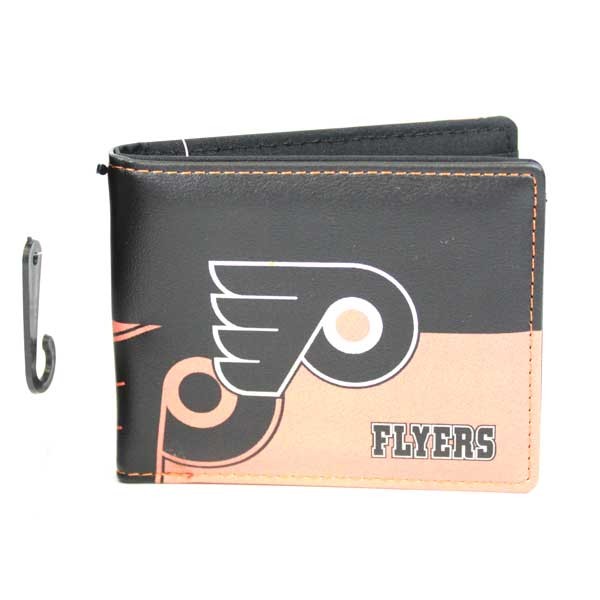 Philadelphia Flyers Wallets - Split Color Bi-Fold Wallets - 5 For $20.00 - Philadelphia Flyers