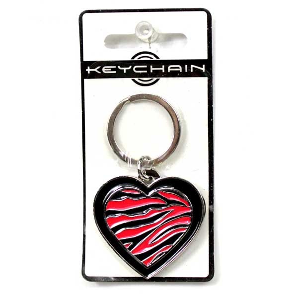 Metal Keychains - Tiger Heart Style - 36 For $25.20
