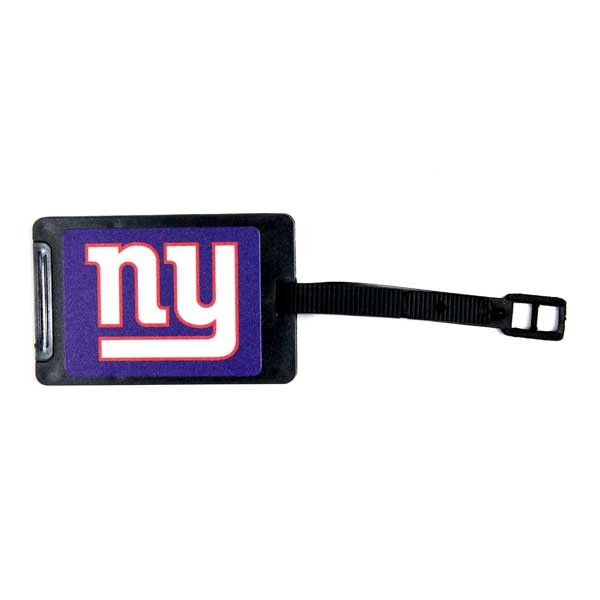 New York Giants Luggage Tags - Color Block Style - 12 For $30.00 - Wholesale New York Giants Product - Giants Merchandsie