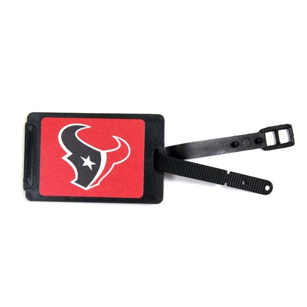 Houston Texans Luggage Tags - Color Block Style - 12 For $30.00 - Wholesale Houston Texans Products - Texans Merchandise
