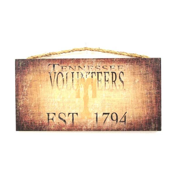 Tennessee Volunteers Signs - EST 1795 Grain Style - 10"x5" Wood Signs - 6 For $21.00 - Tennessee VOLS