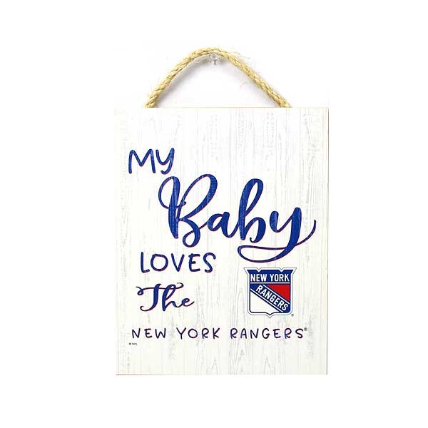 New York Rangers Signs - 8"x10" Baby Love Style Wooden Signs - 6 For $21.00 - New York Rangers