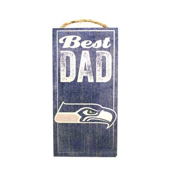 Seattle Seahawks Signs - 5"x10" Best Dad Style Wood Signs - 6 For $21.00 - Wholesale Seattle Seahawks Product - Seahawks Merchandise