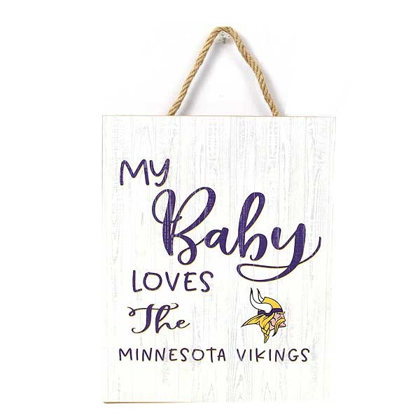 Minnesota Vikings Signs - 8"x10" Baby Love Style Wooden Signs - 6 For $21.00 - Wholesale Minnesota Vikings Products - Vikings Merchandise