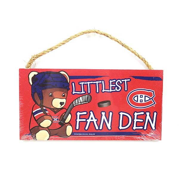 Montreal Canadiens Signs - 10"x5" Littlest Fan Den - Wood Signs - 6 For $21.00 - Montreal Canadiens