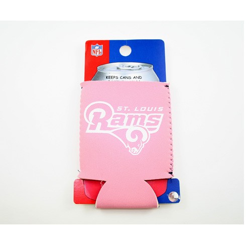 Blowout - ST. LOUIS RAMS Can Huggies - Pink Neoprene Style Huggies - 24 For $6.00 - Wholesale Los Angeles Rams Products - Rams Merchandise 2