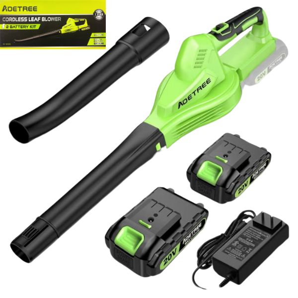 Aoetree Outdoors - Cordless Leaf Blower Set - #AT-9028 - Two 20Volts Re-Chargeable Batteries Included - 2 Sets For $70.00