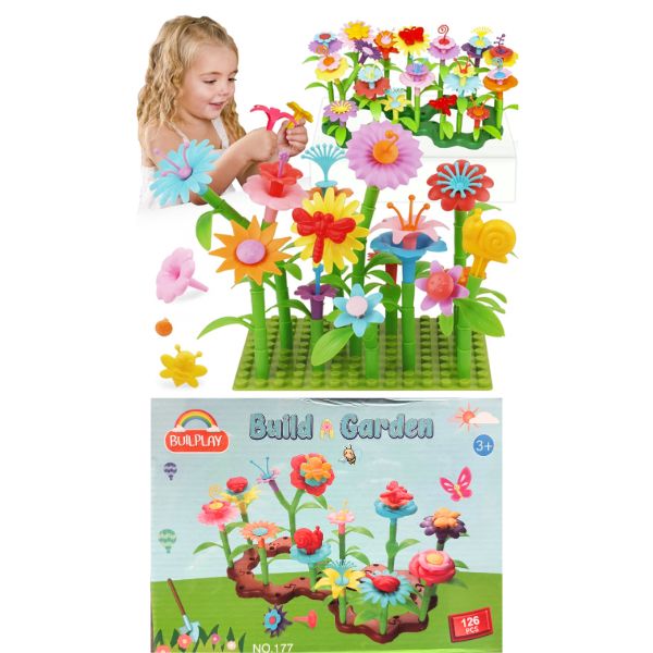 Builplay STEM Learning - #177 - 126PC Build A Garden Construction Kit - 4 Kits For $30.00