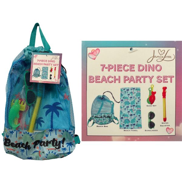 JamieLove Beach Supply - #23044 - 7PC Dino Beach Set - 6 Sets For $36.00