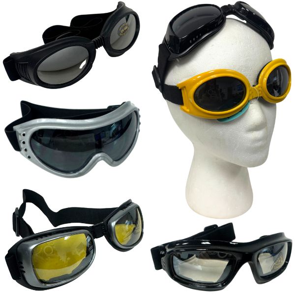 Wholesale Goggles - Huge Pot Luck Assortment - Styles, Colors, Designs - 24 Pair For $36.00