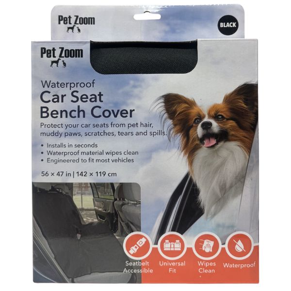 Pet Zoom - #70637 - Waterproof Car Seat Bench Cover - 56"x47" - Fits Most Vehicles - Installs In Seconds - 4 For $30.00