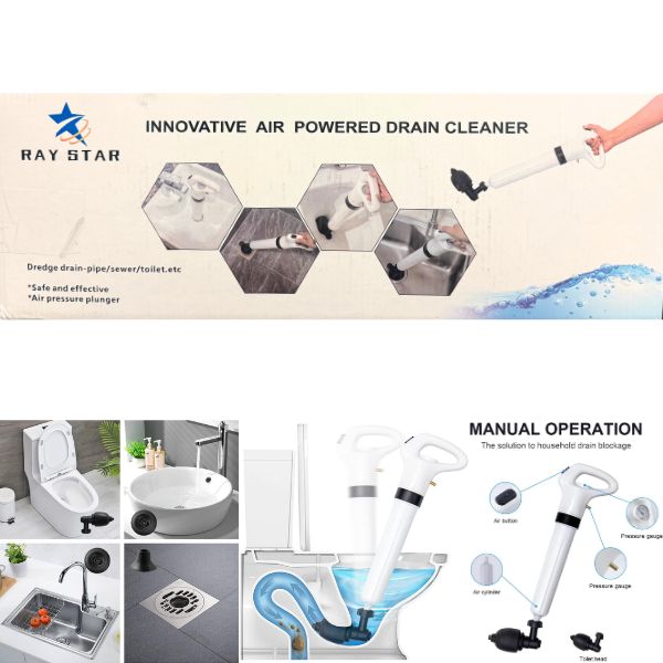 RayStar Home - #3001 - Innovative Air Powered Plunger - Toilet, Pipes, Sewer, Etc. - 4 For $30.00