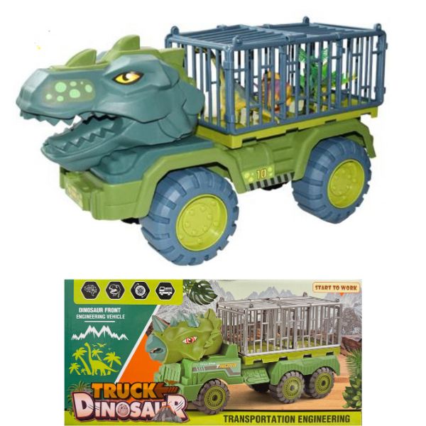 The Dinosaur Hauler Set - #328-6A - The TREX - 15PC Plus Piece - 14" Hauler Truck - 3 Sets For $25.00