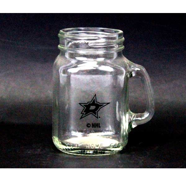 Dallas Stars Shotglasses - 4OZ Mason Jar Shot Glass - 12 For $36.00 - Dallas Stars