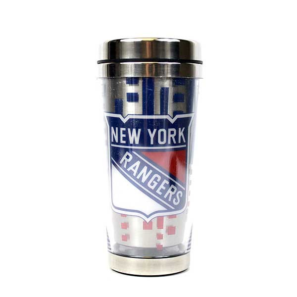 New York Rangers - 16OZ Stainless Cubed Dots Travel Mugs - 4 For $20.00 - New York Rangers