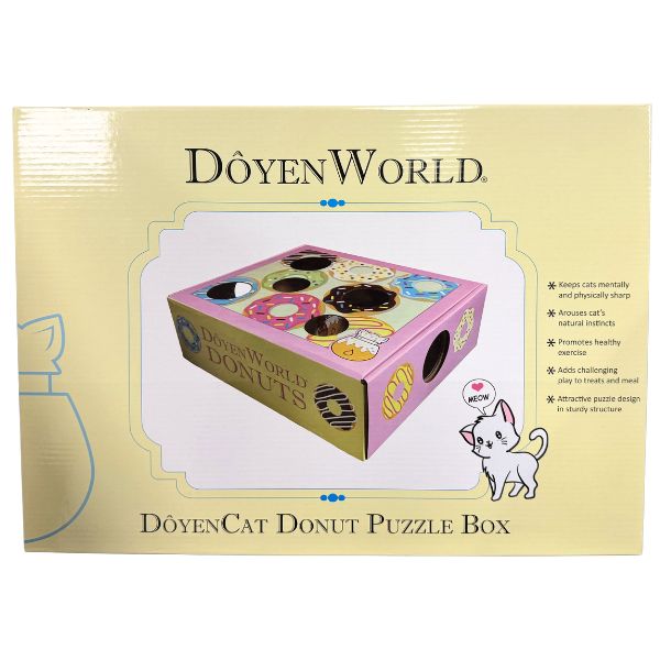 Doyen World Puzzle Box - #DW301-DONUT - Challenge Your Cat to Get the Treat - 10 For $35.00